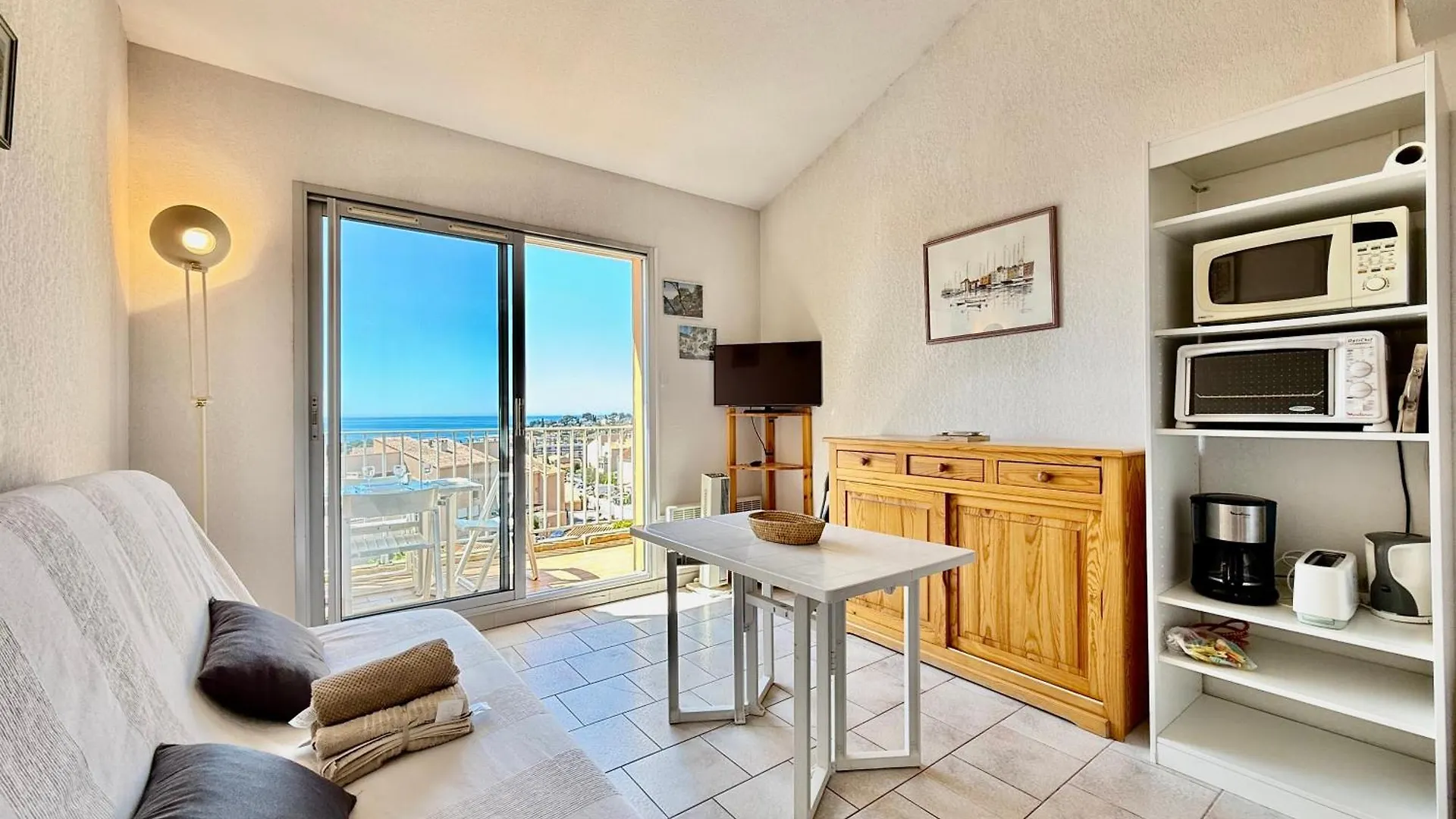 Vue Mer & Piscine - Mezzanine - Residence Calme Carqueiranne